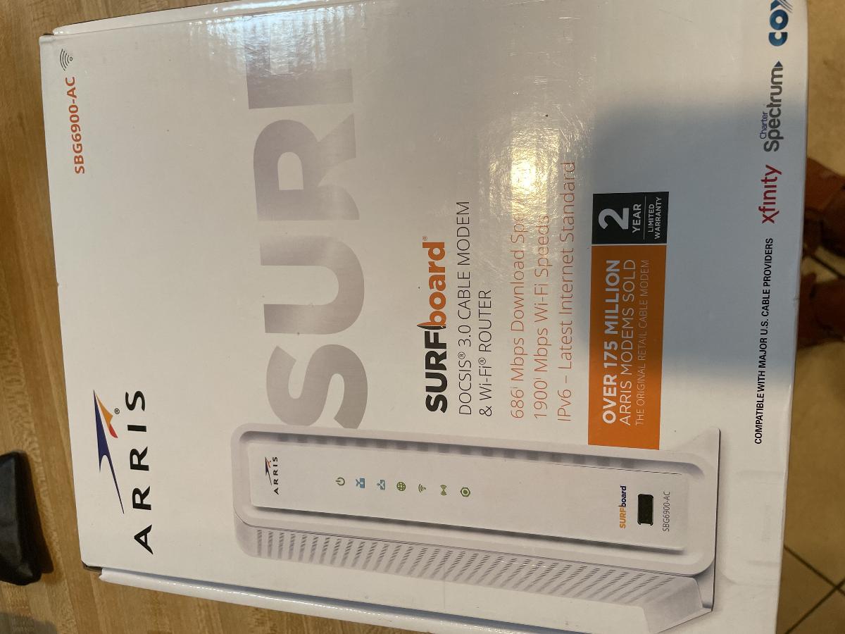 ARRIS SURFBOARD MODEM AND WiFi ROUTER