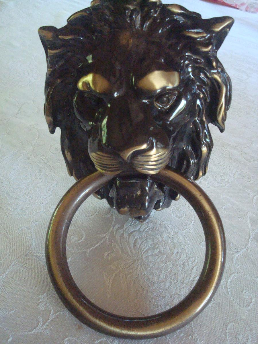 Brass Lion Head Door Knocker