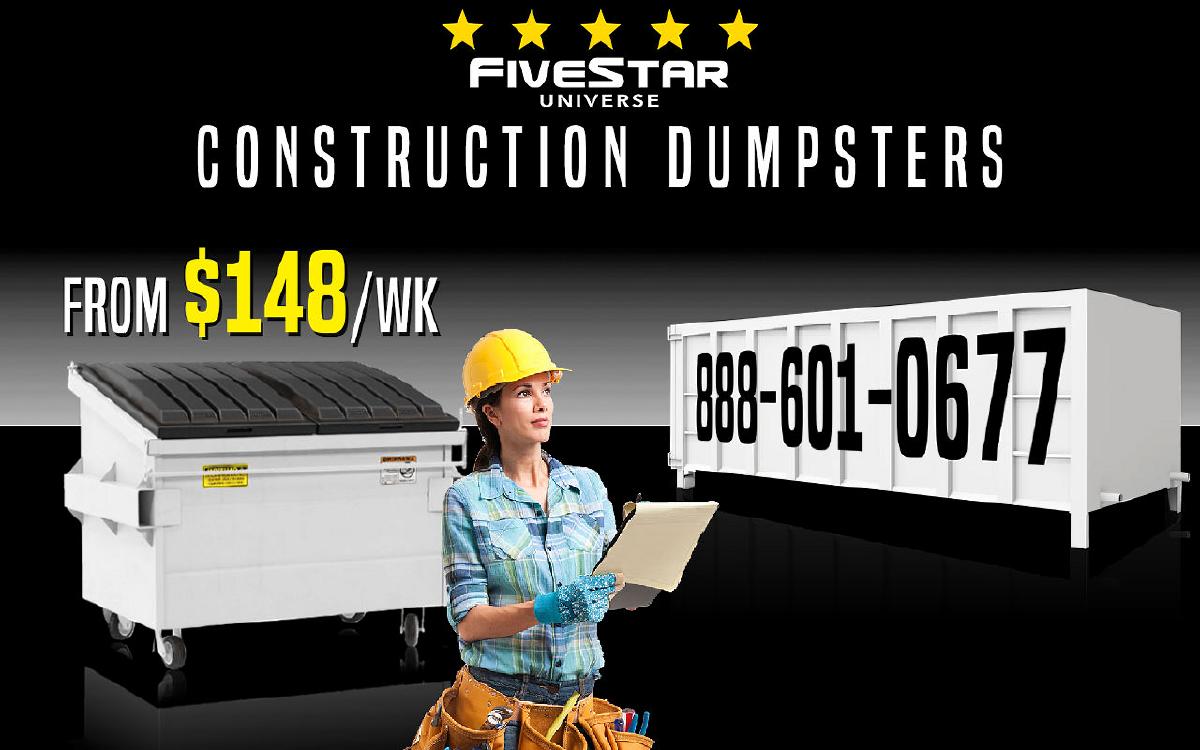 Small Construction Dumpster Rental Los Angeles County and