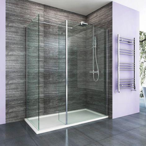 Walk In Shower Screen With Hinged Return | Elegant Showers