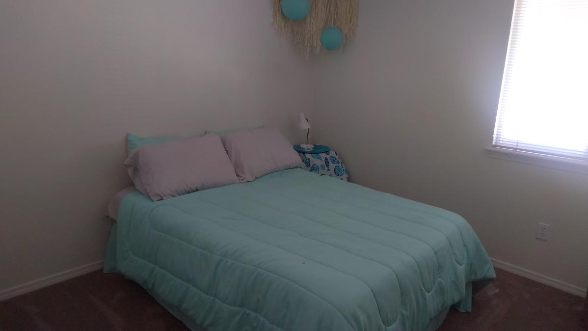 New full size bed with frame
