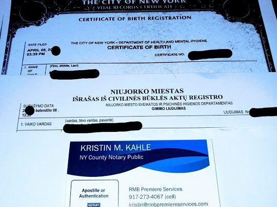 NYC BIRTH CERTIFICATE APOSTILLE TRANSLATIONS (30+ Languages
