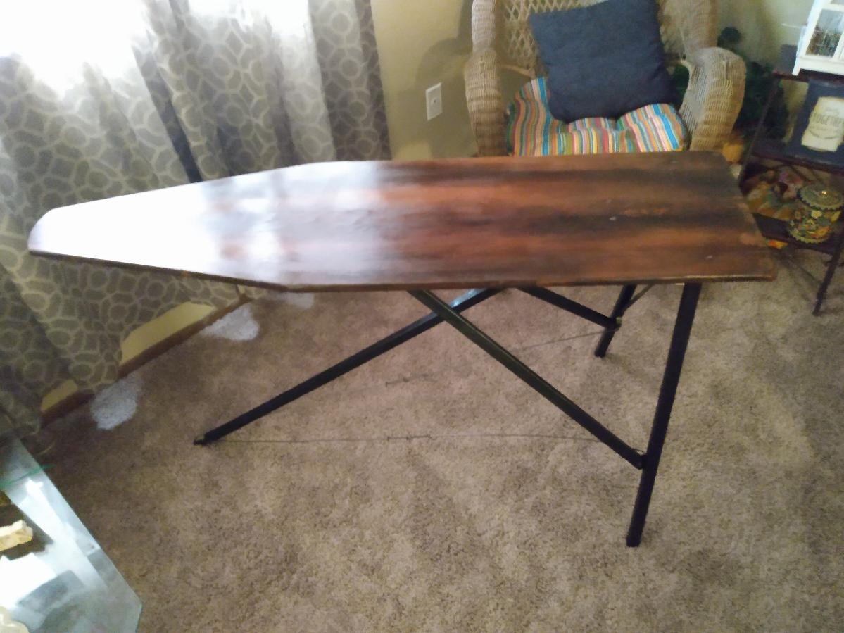 Vintage wooden ironing board