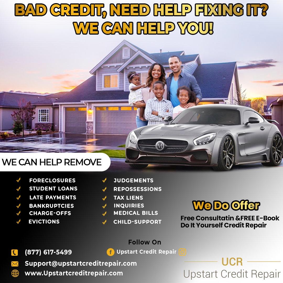 Held Back In Life Due To Bad Credit? Call Upstart Credit For