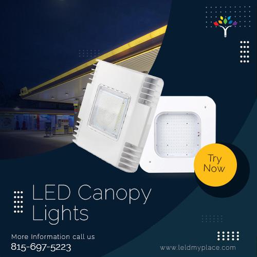 Buy LED Canopy Lights for gas stations and small businesses
