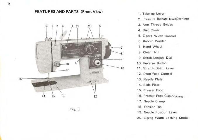 Dressmaker  Sewing Machine Instruction Manual