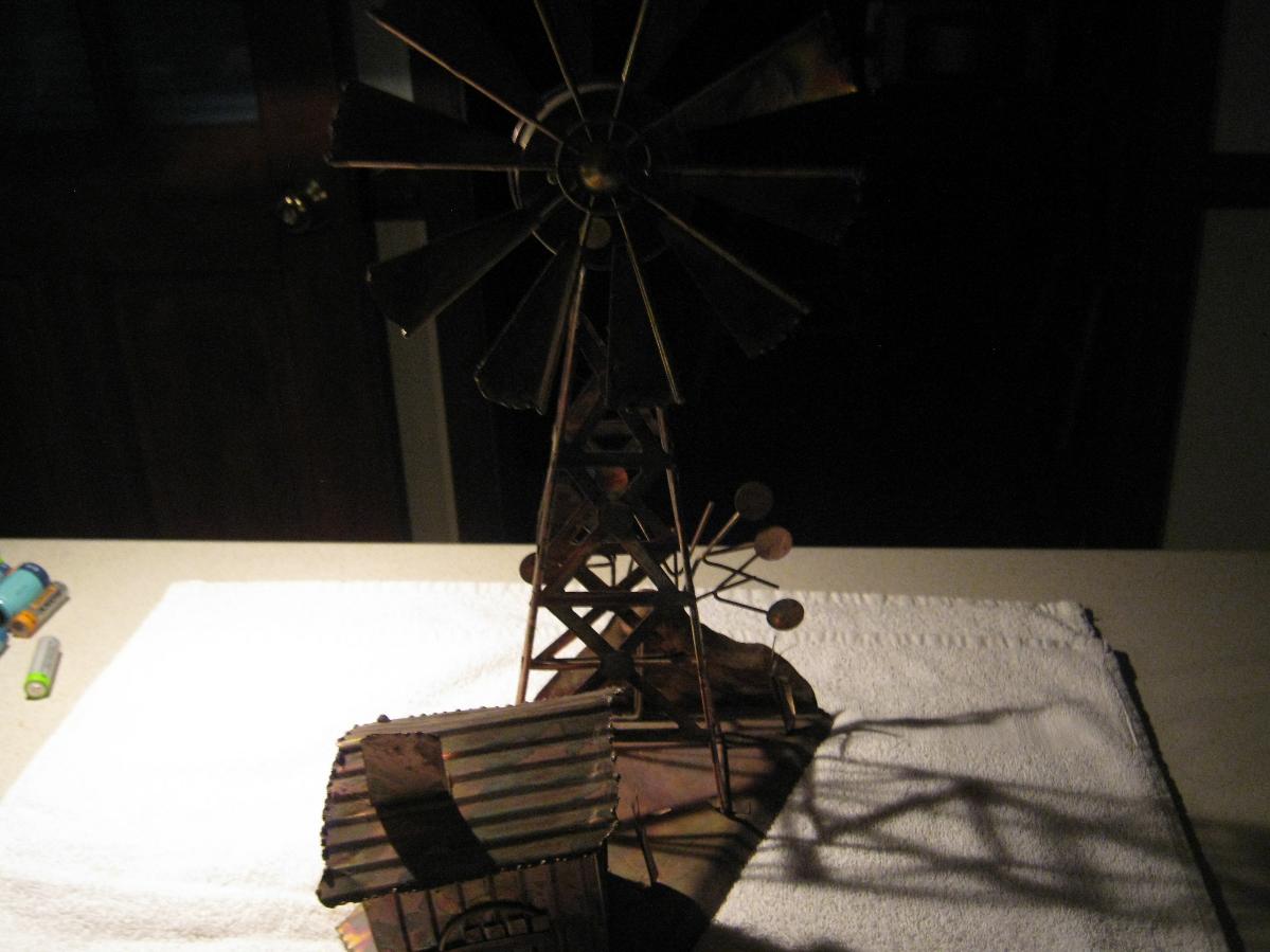 Table Top Musical Windmill. Swiss movement