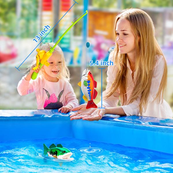 Kids Fishing Game Toy with 1 Adjustable Fishing Rod