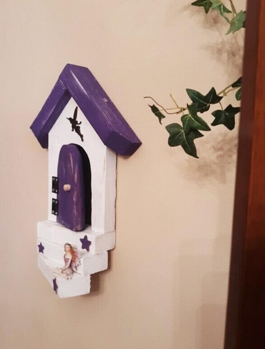 Fairy door house purple fairy gift idea