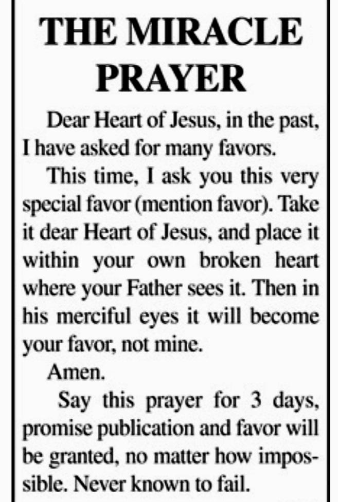 Miracle Prayer
