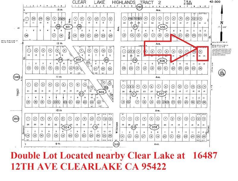 DOUBLE SIZED LOT NEAR CLEAR LAKE, LOCATED AT TH AVE,