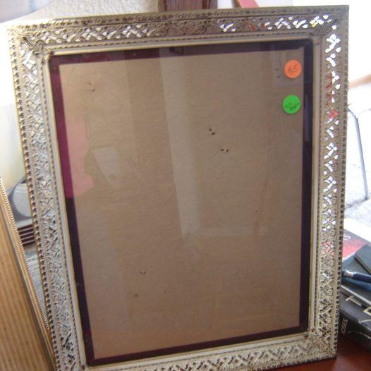 5 metal FRAMES w/ glass. 8" X 10" and 9" X 11" sturdy and