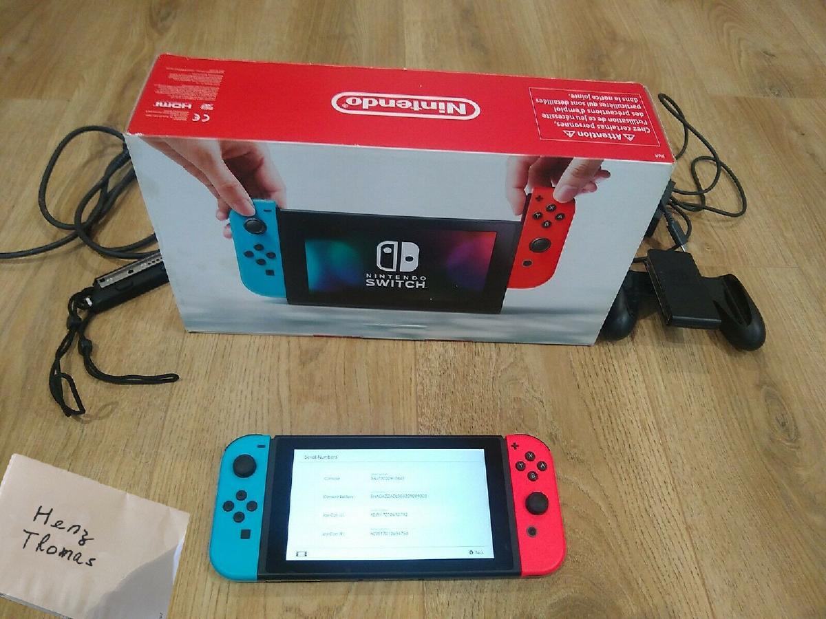 Nintendo Switch Neon Red and Blue Ext. Battery Life Console