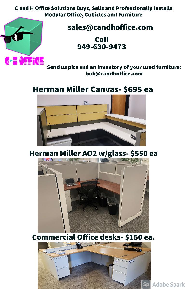 Herman Miller AO2 cubicles! office desks- $150