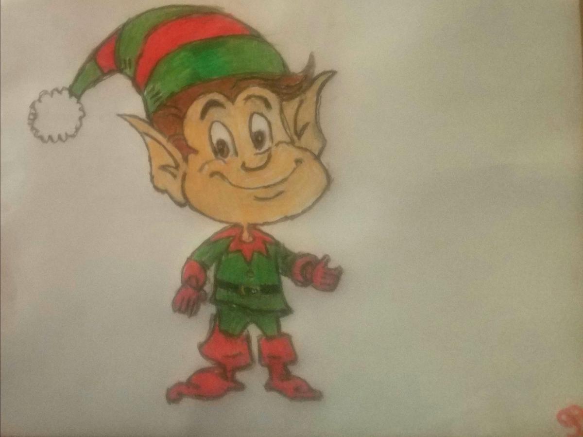 Elf On The Shelf 2 GG – 8″ x 11″ Colored Pencil