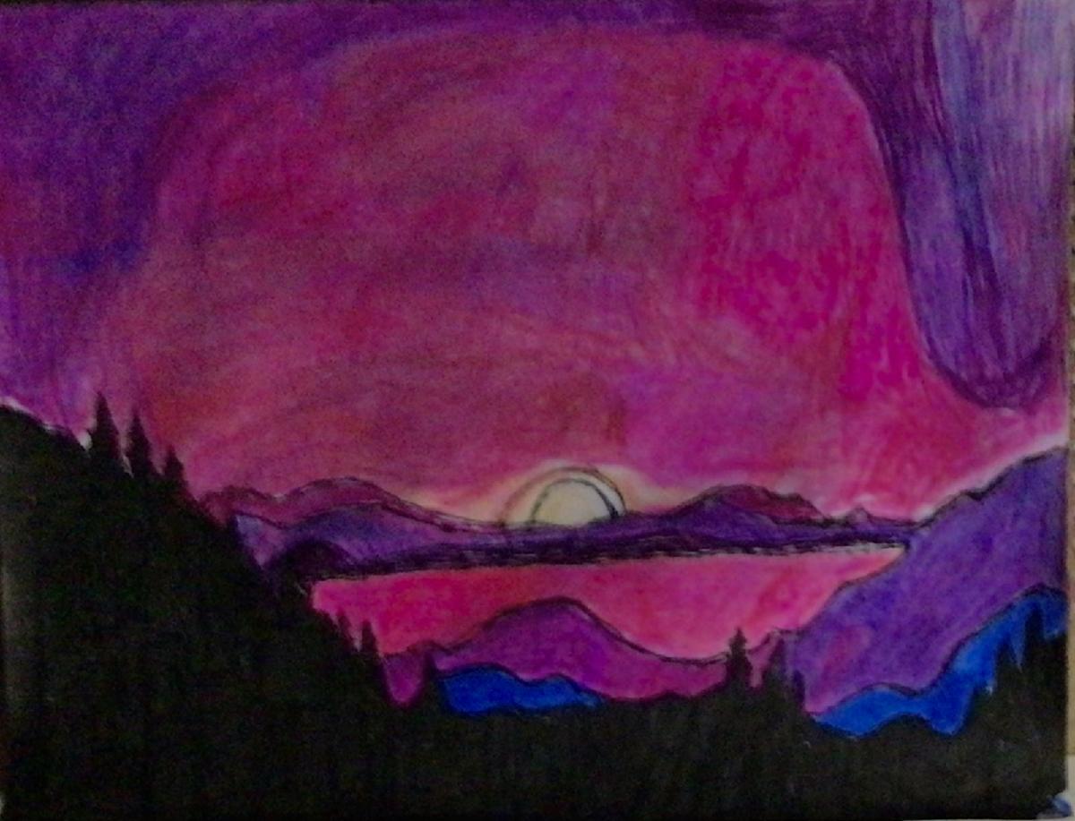 Arizona Deep Fall Sunset 2 GG – 8” x 11” Colored