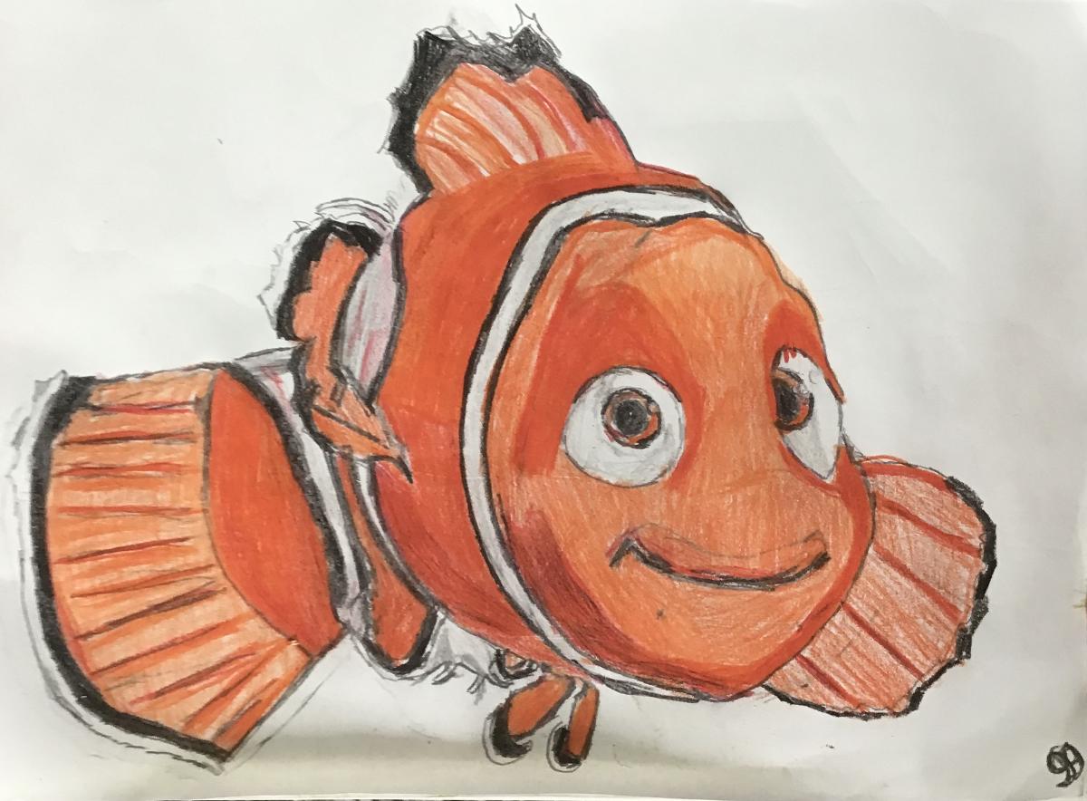 Finding Nemo GG – 9”x 12” Colored Pencil