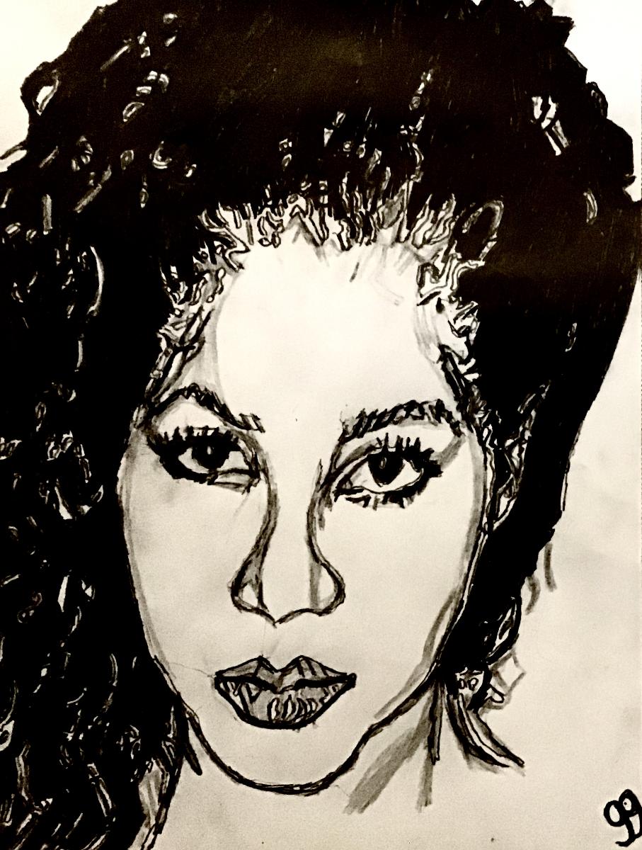 Toni Braxton Black & White GG 2 – 8” x 11” Pencil