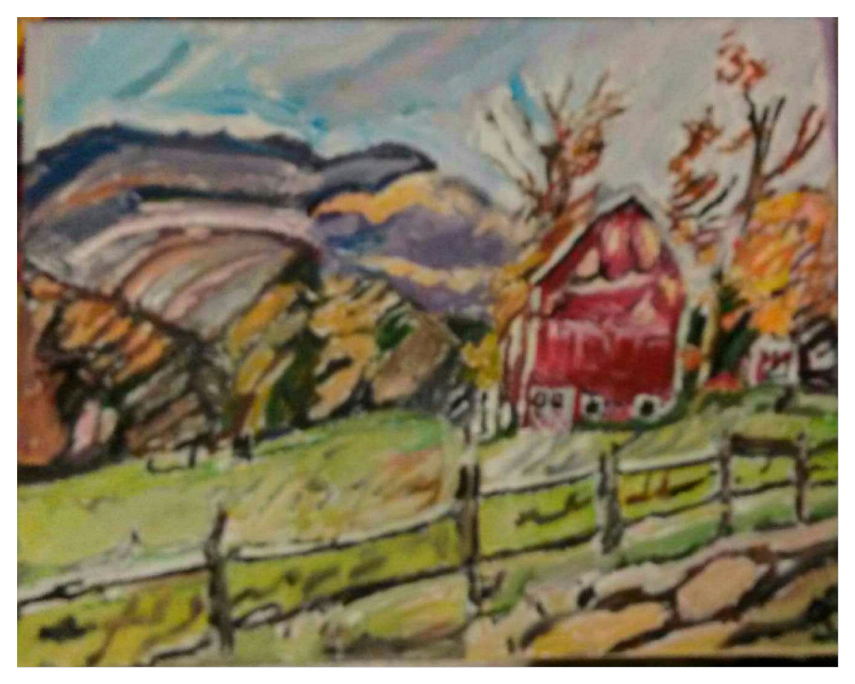 Autumn Fall Old Barn Scenery 6 – 11″ x 14″ Canvas