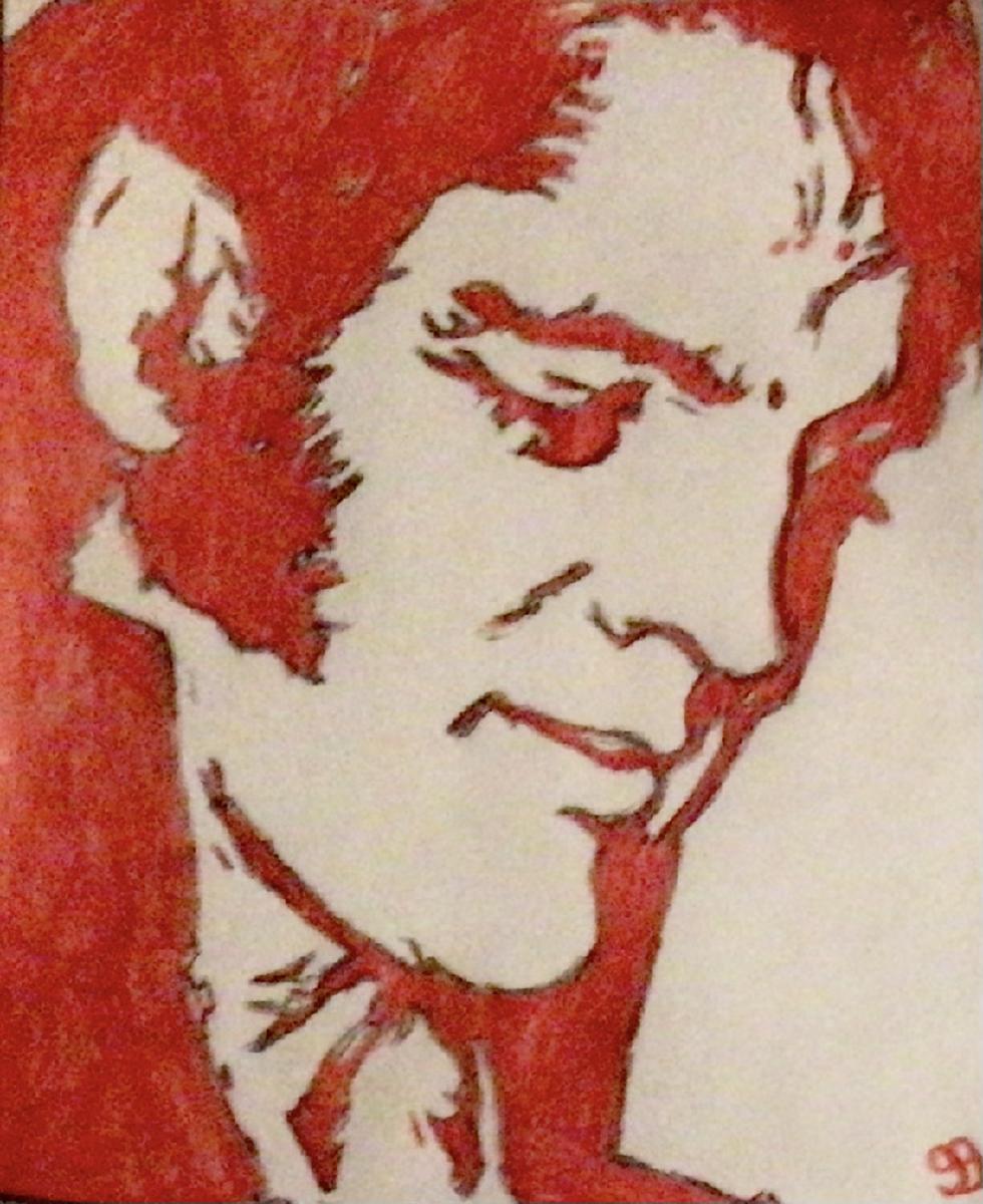 Elvis Presley In Crimson GG – 8” x 11” Colored Pencil