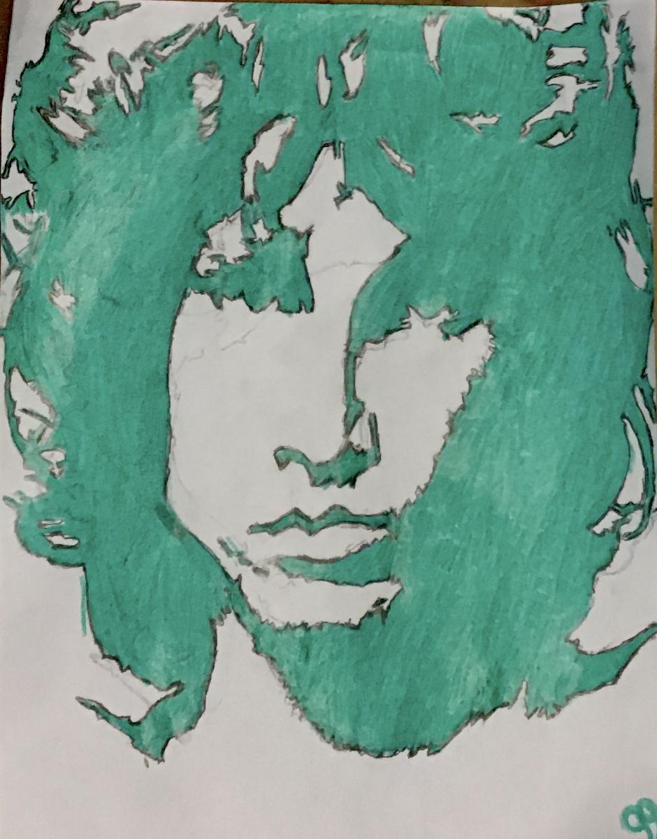 Jim Morrison The Doors 6 GG – 8” x 11” Colored Pencil