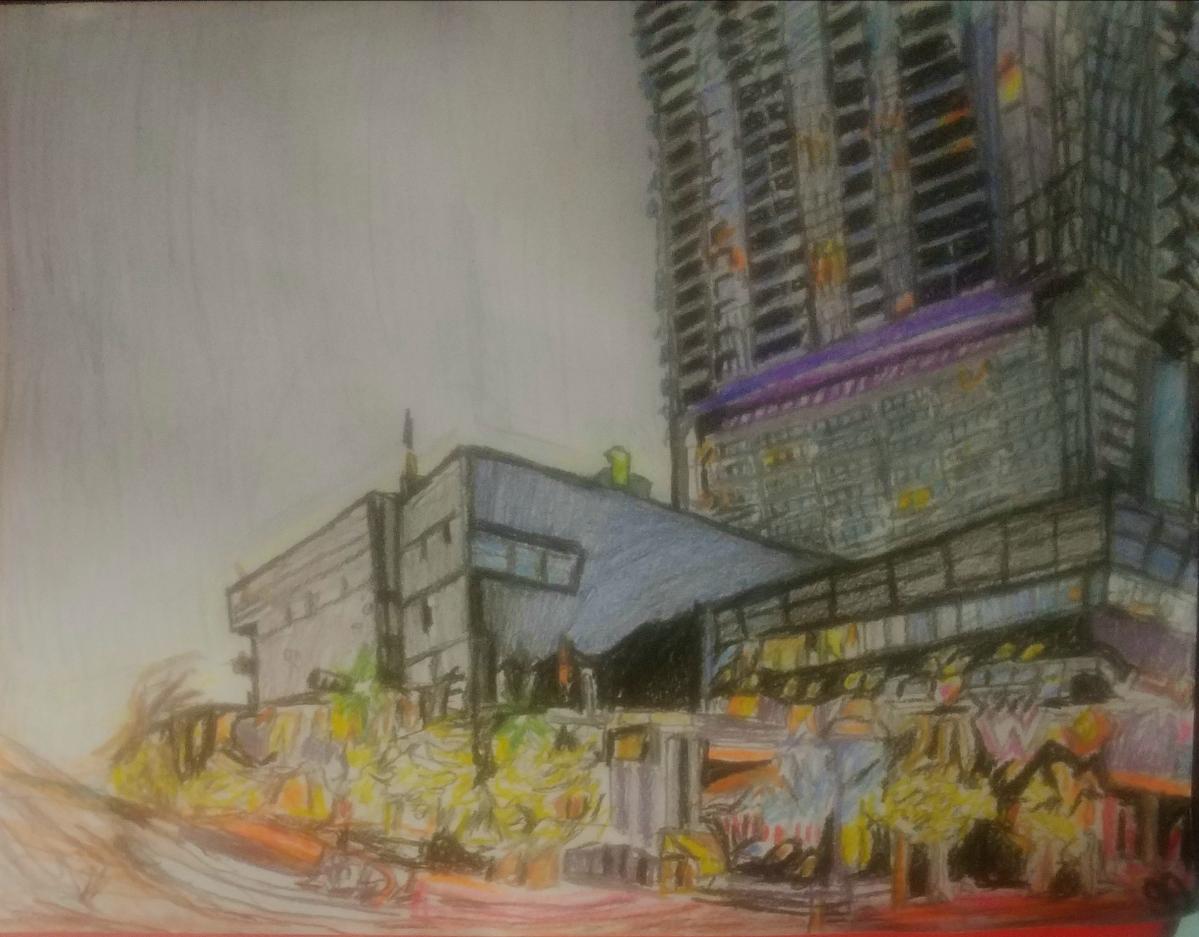 ACL Moody Theater – 9″ x 12″ Colored Pencil