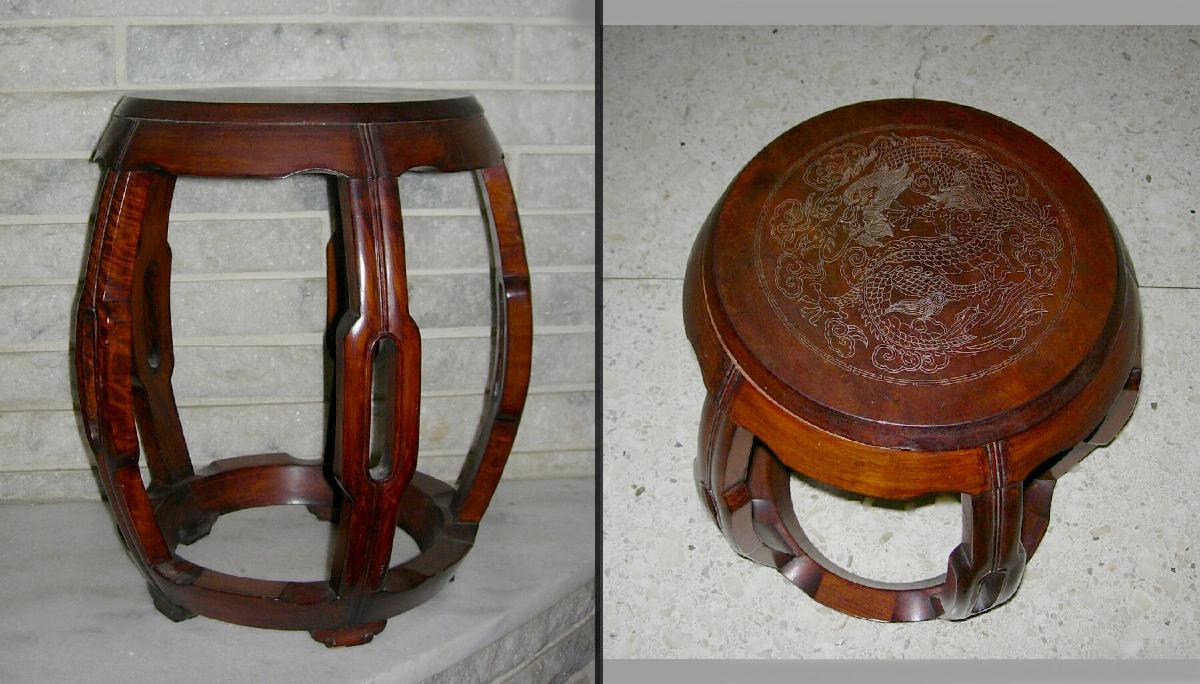 Chinese Taboret Barrel Table