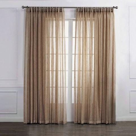 Sheer brown curtains