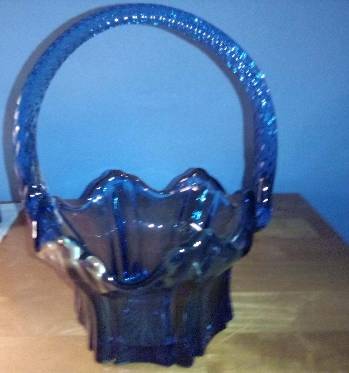 Glass Blue Basket
