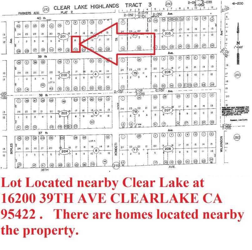 LOT NEAR CLEAR LAKE, LOCATED AT TH AVE. CLEARLAKE CA